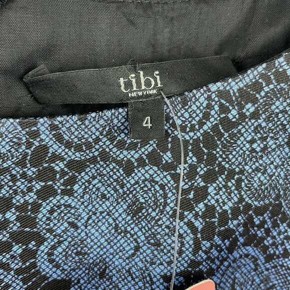 Tibi Natalia Peplum Floral Print Long Sleeved Dress Size 4 - Picture 5 of 7